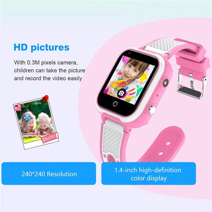 DH9S 1.4-inch Kids 4G Smart Watch Video Calling SOS GPS Positioning Camera Watch, European Version