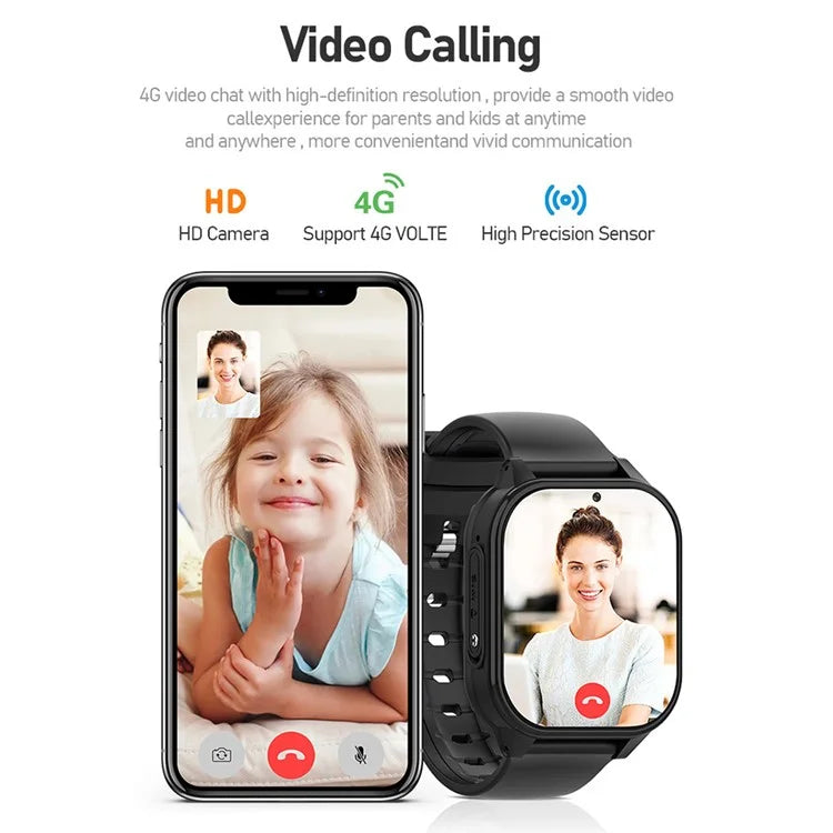 D1 Kids Smart Bracelet 1.85-Inch SOS 4G Children Voice Call SOS Function Phone Watch (1+8G)