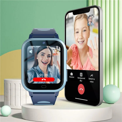 D5 1.69-inch HD Camera Video Call Position Tracker Android 8.1 4G Kids Smart Watch
