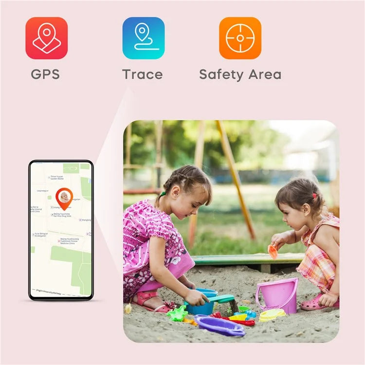 D5 1.69-inch HD Camera Video Call Position Tracker Android 8.1 4G Kids Smart Watch
