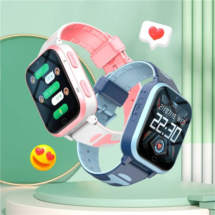 D5 1.69-inch HD Camera Video Call Position Tracker Android 8.1 4G Kids Smart Watch