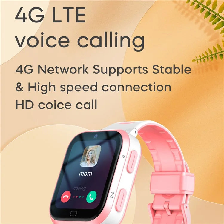 D5 1.69-inch HD Camera Video Call Position Tracker Android 8.1 4G Kids Smart Watch