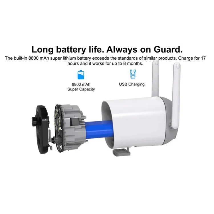 HUBVIEW CG7 Wireless Camera Waterproof WiFi Two-Way Audio Home Security Monitor without Memory Card