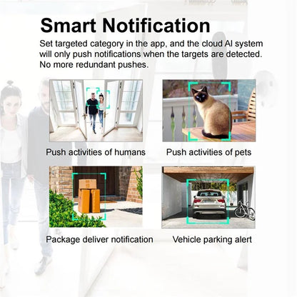 HUBVIEW CG6 2.4G WiFi Outdoor Surveillance Camera PIR Body Induction Remote Baby Monitor, with 32GB Memory Card
