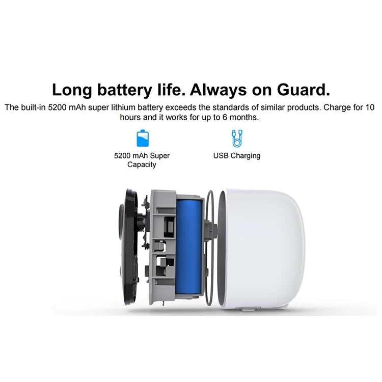 HUBVIEW CG6 IP65 Waterproof Outdoor Surveillance Camera Remote Baby Monitor, with 64GB Memory Card