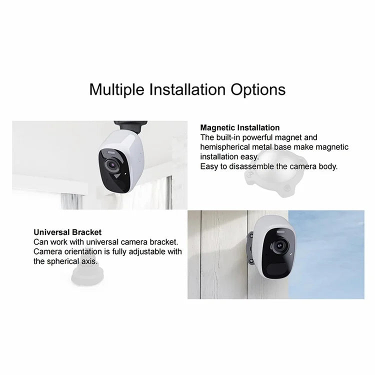 HUBVIEW CG1 2MP Wireless Camera WiFi Surveillance Cam Remote Monitor, without Memory Card