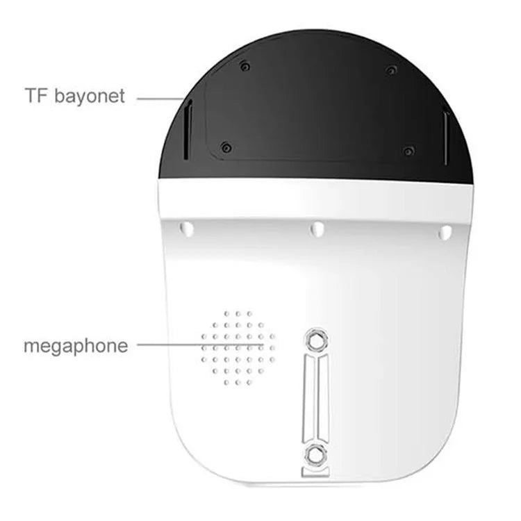 WiFi 180-Degree Wide Angle Dual Lens Camera Motion Detection Alarm Home Security Camera, No Memory Card