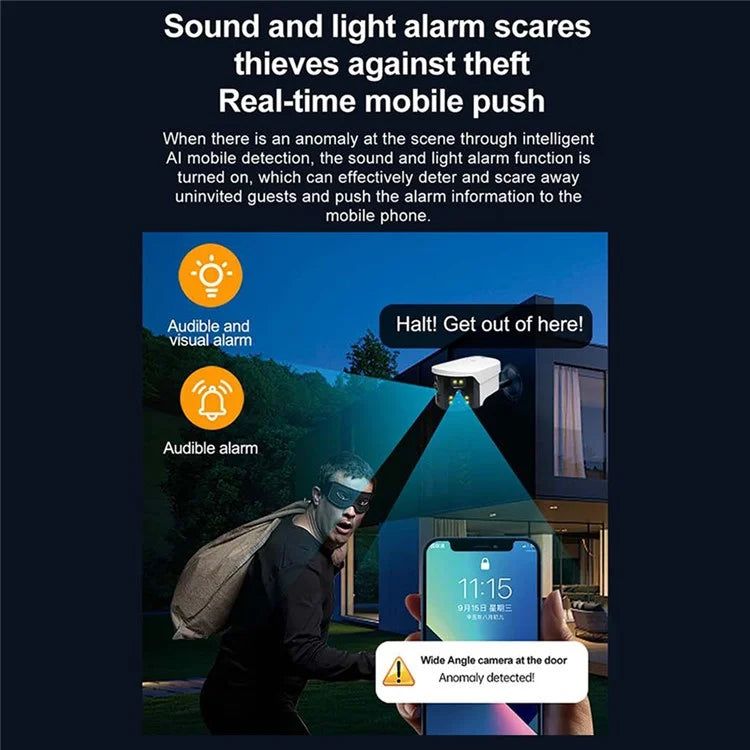 WiFi Home Security Camera 1080P HD Motion Detection Camera Wide Angle Monitor (Without TF Card)