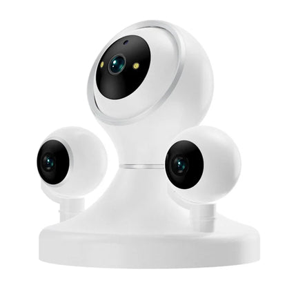HD WiFi Camera Motion Detection Night Vision 3-Lens Home Security Camera, No Memory Card