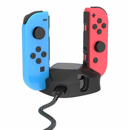 TOPWOLF HS-SW139 For Nintendo Switch / Switch OLED Joy-Con Controllers 4-in-1 Charging Dock Station