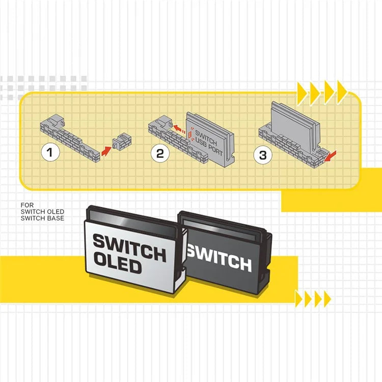 TOPWOLF HS-SW488 For Nintendo Switch / Switch OLED Joy-Con Controllers Charging Dock Game Card Holder