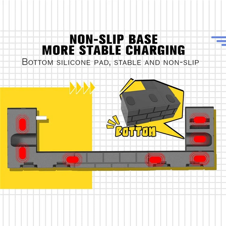 TOPWOLF HS-SW488 For Nintendo Switch / Switch OLED Joy-Con Controllers Charging Dock Game Card Holder