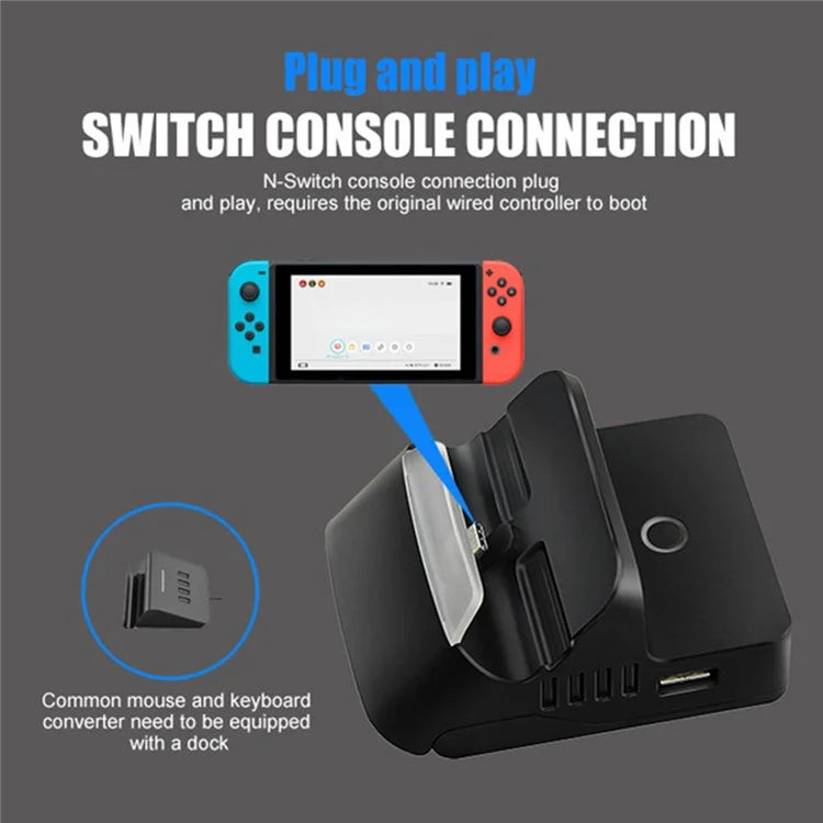 TOPWOLF For Nintendo Switch / Switch OLED Game Console Charging Base TV Screen Projection Video Converter