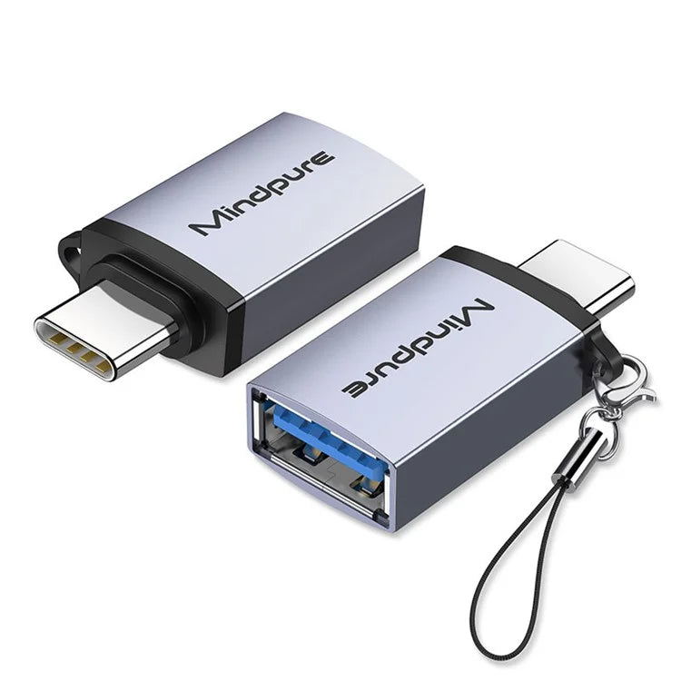 MINDPURE USB 3.2 Gen2 / Type-C Mini Converter OTG Adapter with Anti-Loss Lanyard