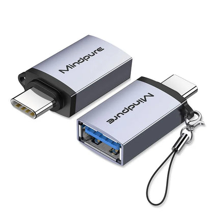 MINDPURE USB 3.2 Gen2 / Type-C Mini Converter OTG Adapter with Anti-Loss Lanyard