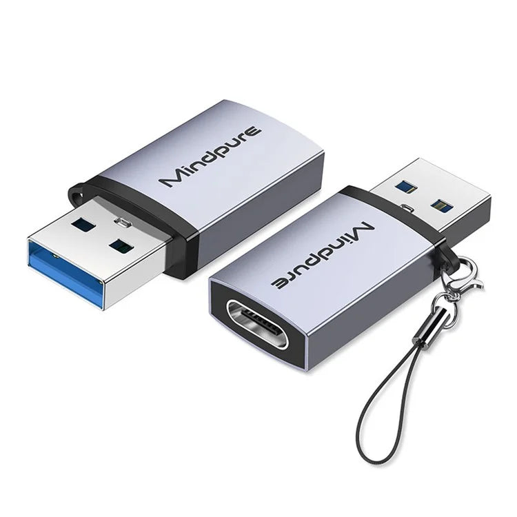 MINDPURE USB 3.2 Gen2 / Type-C Mini Converter OTG Adapter with Anti-Loss Lanyard