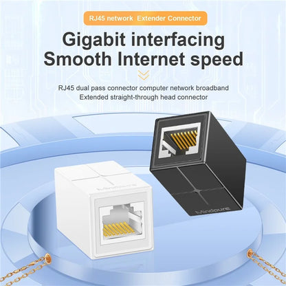 MINDPURE AD043 RJ45 Connector Cat6 Ethernet Cable Adapter Gigabit Network Extender