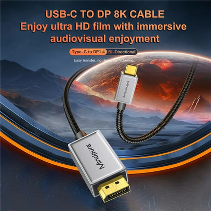 MINDPURE USB Type-C to DisplayPort DP 1.4 Cable 8K 60Hz Converter Wire Support Dynamic HDR