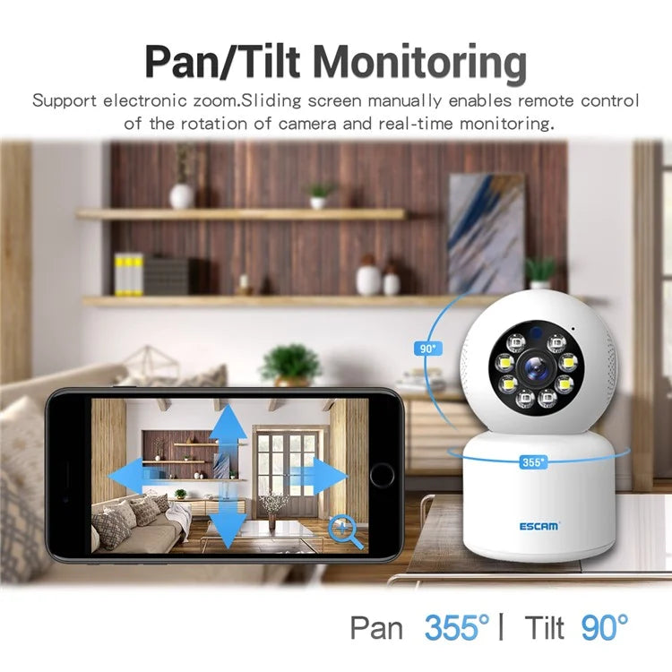 ESCAM PT300 Motion Detection Two-Way Audio Night Vision 1080P Home Security WiFi Camera