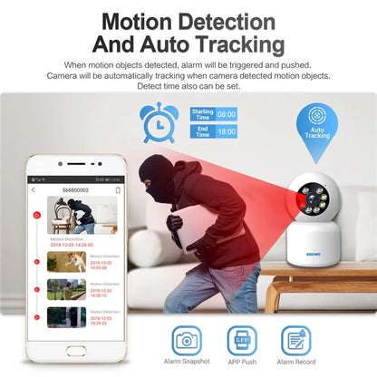 ESCAM PT300 Motion Detection Two-Way Audio Night Vision 1080P Home Security WiFi Camera