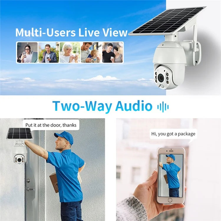 Q3 Solar Camera 1080P HD Night Vision WiFi Camera Outdoor Wireless Surveillance Camera (Global Version)