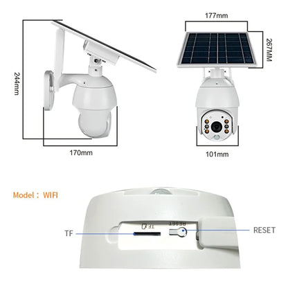 Q3 Solar Camera 1080P HD Night Vision WiFi Camera Outdoor Wireless Surveillance Camera (Global Version)