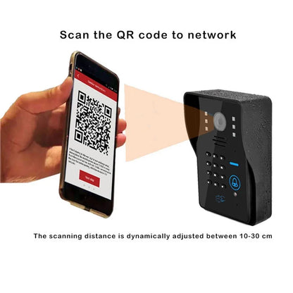 WF1002 1080P WiFi / IP Wireless Doorbell with Password and Card Unlock, Visual Intercom, EU Plug (CE, ROHS)