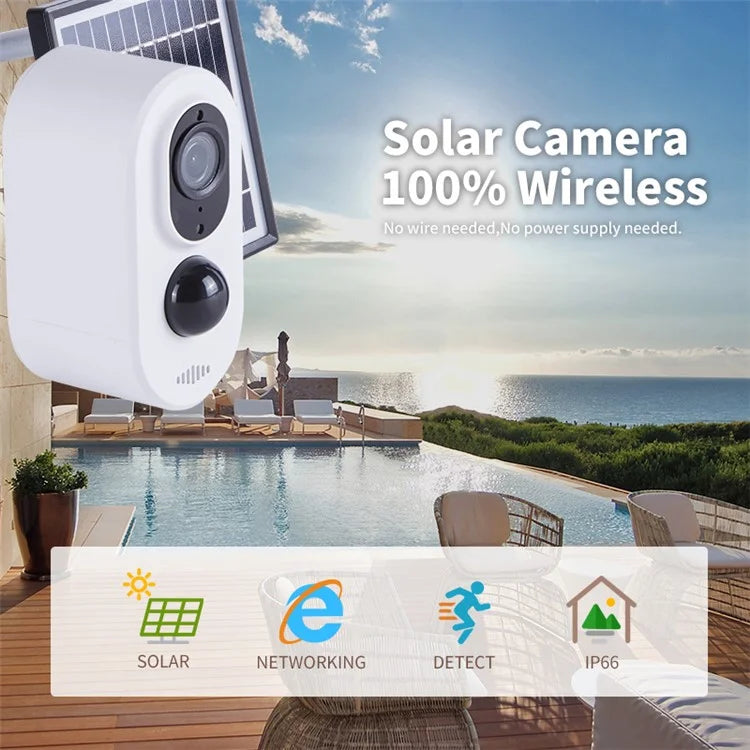 D1K 4G HD Solar Camera Night Vision Motion Detection Tuya Surveillance Cam