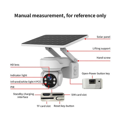 Q2 EU Version 4G Camera 2MP Home Remote Monitor Solar Security Camera