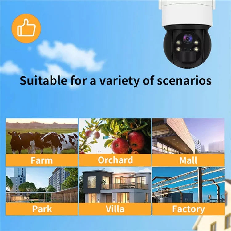 Q4Z 2MP Solar-Powered Camera Wireless WiFi Remote Surveillance Camera