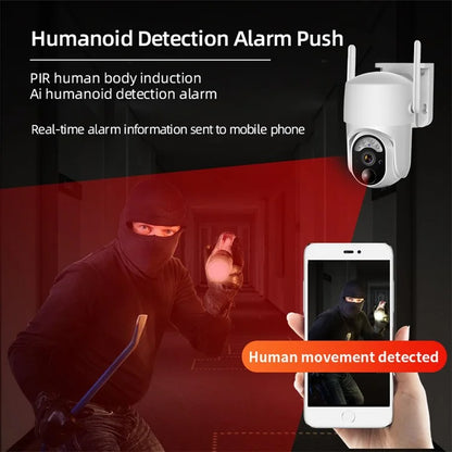 S50 3MP HD Solar-Powered Outdoor Wireless WiFi Camera AI Human Detection Surveillance Camera