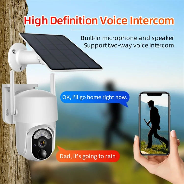 S50 3MP HD Solar-Powered Outdoor Wireless WiFi Camera AI Human Detection Surveillance Camera