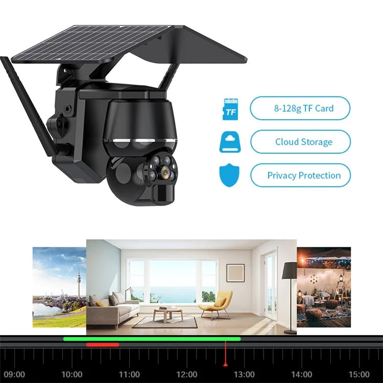 Q7 Wireless WiFi 2MP HD Camera Solar-Powered Outdoor Surveillance Camera