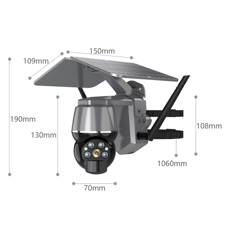 Q7 Wireless WiFi 2MP HD Camera Solar-Powered Outdoor Surveillance Camera