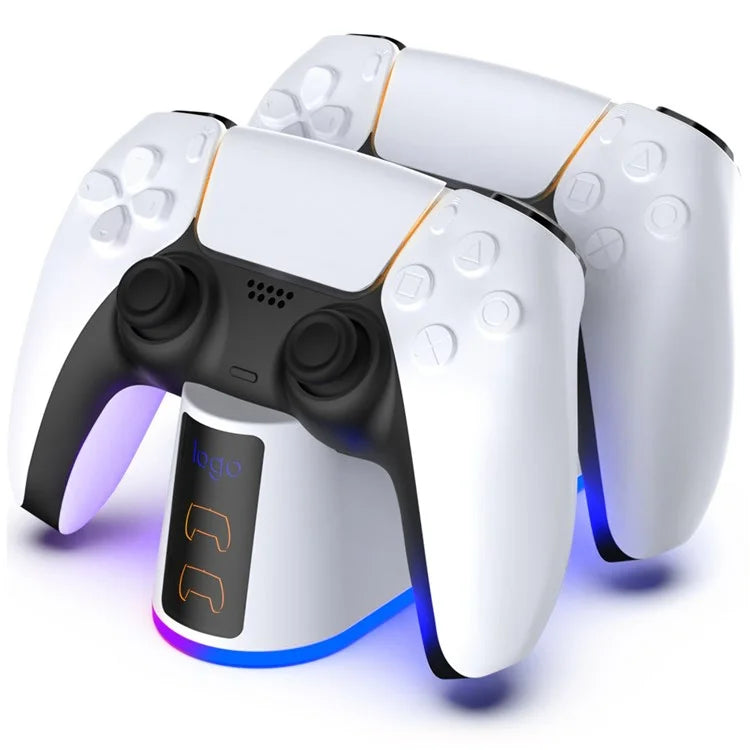 DSP-828 For Sony PS5 Game Controller Dual Charger Dock LED Light Fast Charging Station