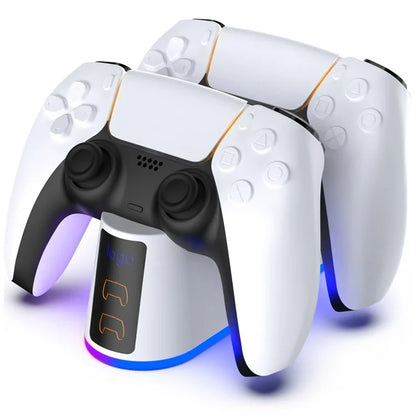 DSP-828 For Sony PS5 Game Controller Dual Charger Dock LED Light Fast Charging Station