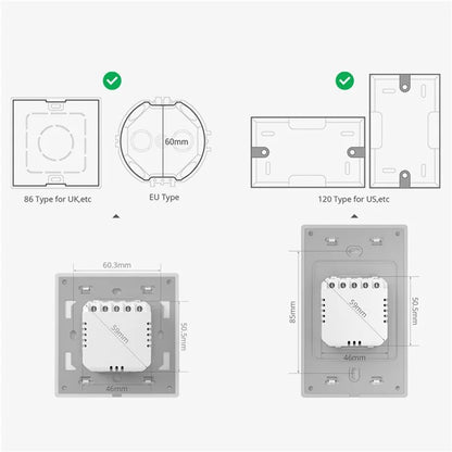 SONOFF TX Ultimate WiFi Smart Touch Wall Switch Support eWeLink-Remote