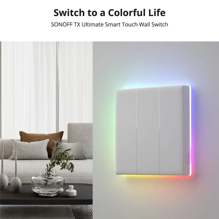 SONOFF TX Ultimate RGB Light Smart Touch Wall Switch Support WiFi, eWeLink-Remote