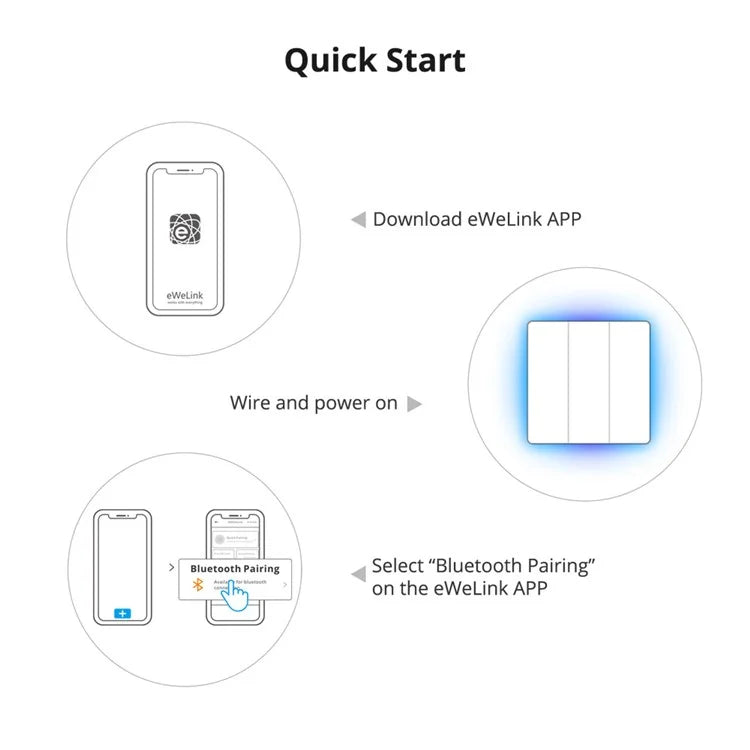 SONOFF TX Ultimate RGB Light Smart Touch Wall Switch Support WiFi, eWeLink-Remote