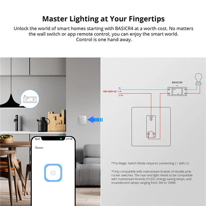 SONOFF BASICR4 Wi-Fi Smart Switch Module Support eWeLink Remote Control