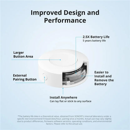 SONOFF SNZB-01P Zigbee Wireless Power Switch Home Control Wall Switch Panel (with Battery)