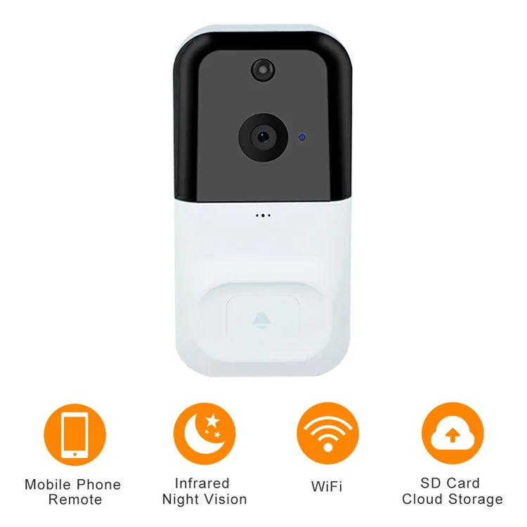 SN-D220 Tuya Wireless WiFi 1080P Motion Detection Doorbell Camera for Home Security  /  White