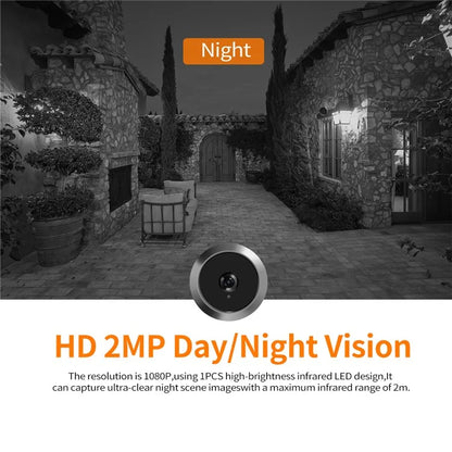 C23 1080P 3.97-Inch Screen Night Vision Doorbell Wide-Angle Camera for Home Security