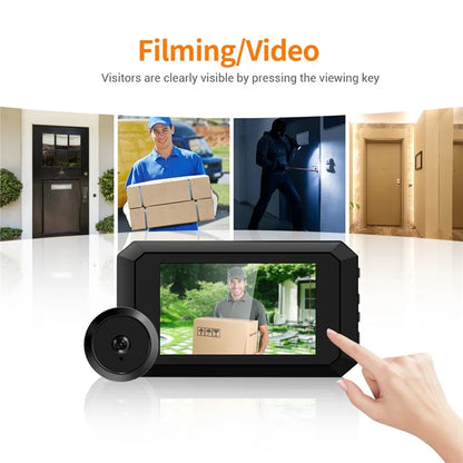 C23 1080P 3.97-Inch Screen Night Vision Doorbell Wide-Angle Camera for Home Security