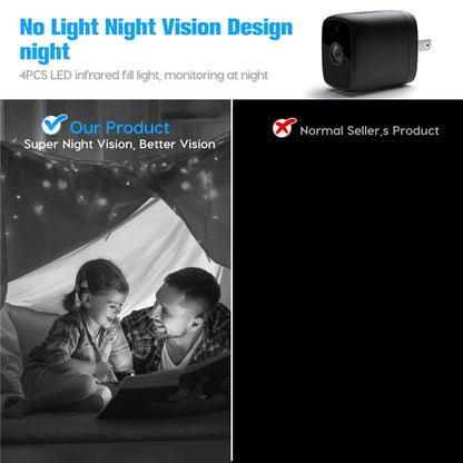 HI50 Charger Shape HD Night Vision Camera Home Security Mini WiFi Camera