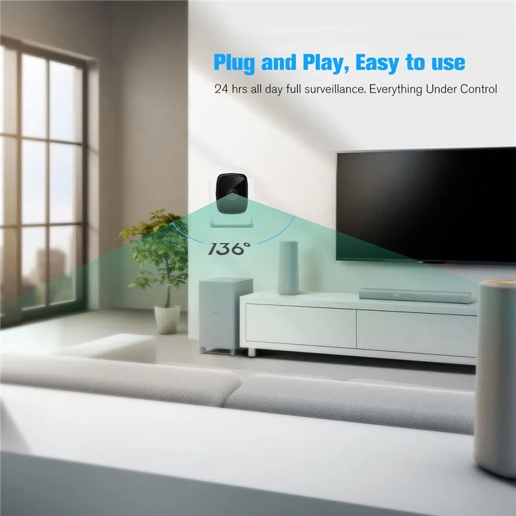 HI50 Charger Shape HD Night Vision Camera Home Security Mini WiFi Camera