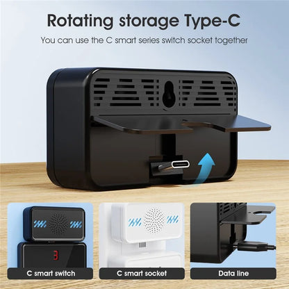 Smart Self-powered Wireless Doorbell 4-Gear Volume Waterproof Door Bell, 2 Receiver + 1 Button (CE is applying)
