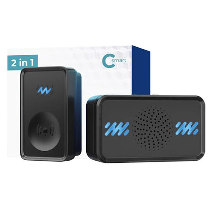 Smart Wireless Waterproof Doorbell Self-powered 4-Gear Volume Home Door Bell, 1 Receiver + 1 Button (CE is applying)