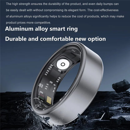 SR06 Aluminum Alloy Smart Ring Bluetooth Finger Health Tracker