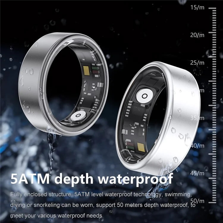 SR06 Aluminum Alloy Smart Ring Bluetooth Finger Health Tracker